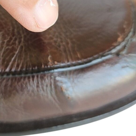 Vintage 1980s Ferragamo Men’s Brown Leather Penny Loafers Made in Italy 11.5D - Picture 6 of 13